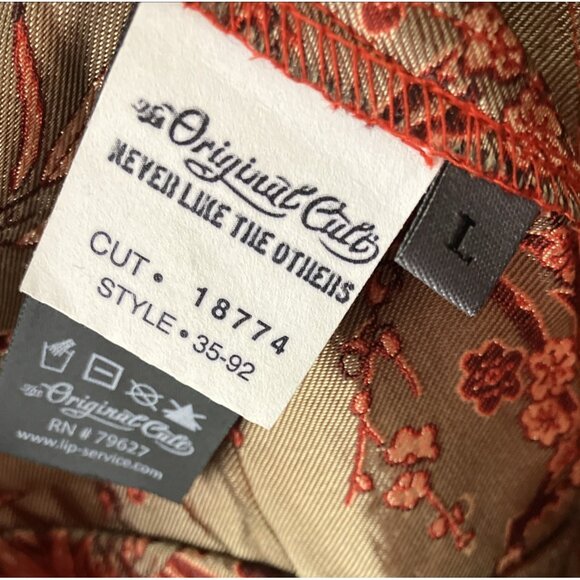 L Vintage lip service vice Kimono Dress Cyberpunk Goth Vampire sunset geisha - Picture 7 of 7